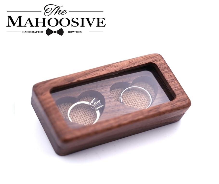 

Wood Ring Bearer Box Personalized Wedding engagement wedding rings Holder Rustic Custom 2111052345507