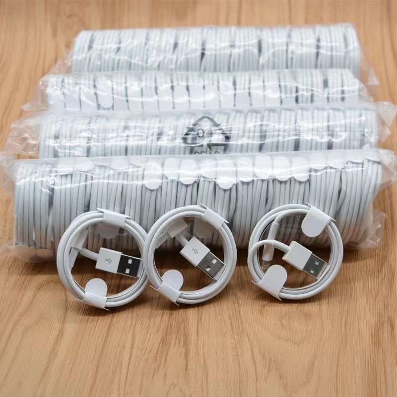 

200pcs /lot 1m 3ft 2m 6ft Lightning To USB cables Original OEM quality Data Sync Charge phone Cable With retail package For iphone cable, White