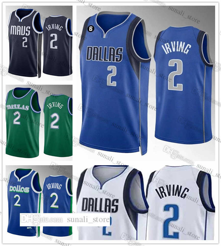 

Dallas''Mavericks''Men's Kyrie Basketball 2 Irving Jersey Men Women Youth, White
