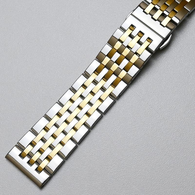 

Watch Bands Strap Bracelet 12mm 14mm 16mm 17mm 18mm 19mm 20mm 21mm 22mm 23mm 24mm Stainless Steel Metal Band T41 Silver Gold