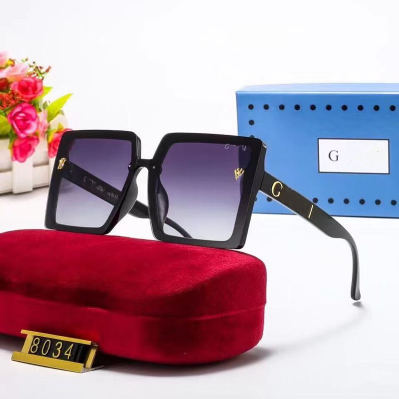 

New designer brand Sunglass Fashion Trend retro Women Men Letter Print Goggle Summer 8Color Option