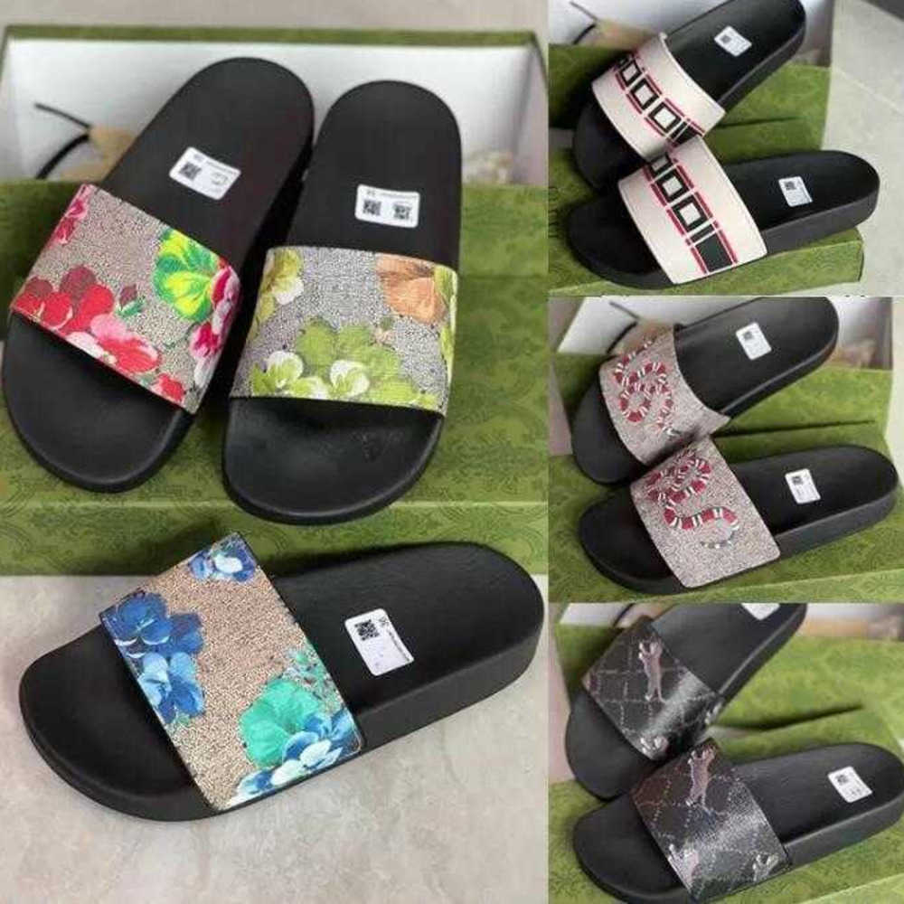 

2023 Men Women Slippers Slides Slipper Summer Sexy Sandals Mens Luxurys Designers Rubber Sandal Flats Fashion Old Flower Shoes Ladies Beach NO311, 13