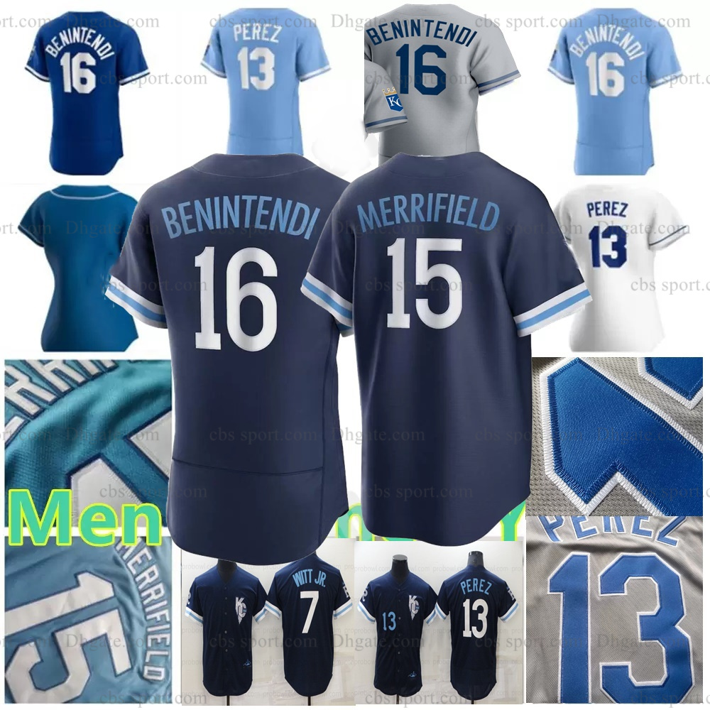 

2023 Custom Bobby Witt Jr. City Connect Jersey Patrick Mahomes George Brett Salvador Perez MJ Melendez Whit Merrifield Andrew Benintendi Baseball Men Women Youth, Color 9