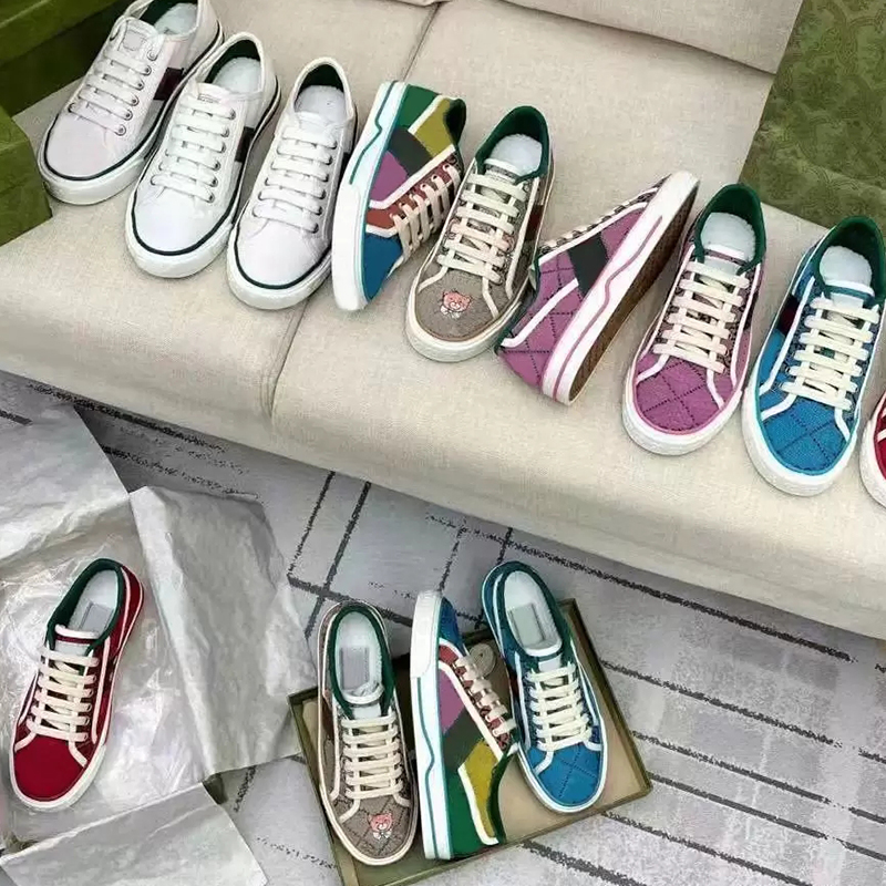 

Designers Shoes Tennis 1977 sneaker Canvas Shoe Beige Blue Washed Jacquard Denim Women Shoes Rubber Sole Embroidered Vintage Casual Sneakers, 14