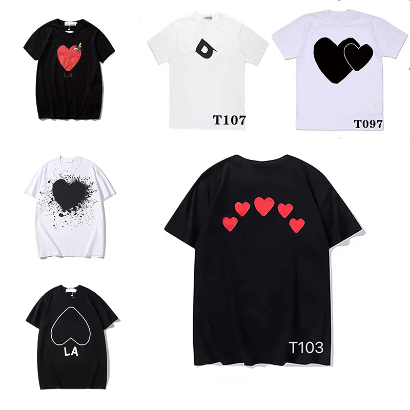 

Play designer mens t Shirts Women's cotton embroidery love eyes tshirt Couple casual loose versatile thin round neck short sleeve bottom shirt Size XS/S/M//XL/2XL/3XL/4XL, 23