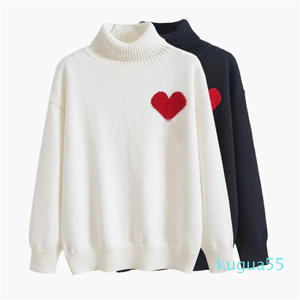 

SSS Sweater Man Woman Knit High collar Love A Womens Fashion Letter Black Long Sleeve Clothes Pullover Oversized Top 202s