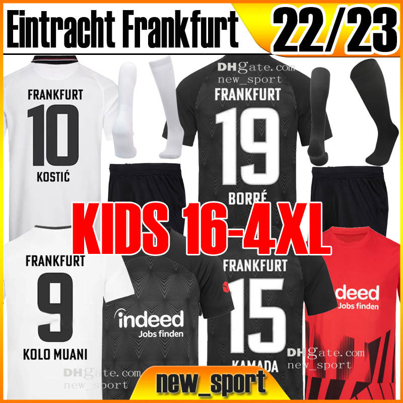 

XXXL 4XL 22 23 Eintracht Frankfurt Soccer Jerseys 27 M.GOTZE Europa kits add socks full sets LAMMERS KOSTIC Men Set Football Shirt BORRE HAUGE 2022 2023 football shirts, 22 23 home patch