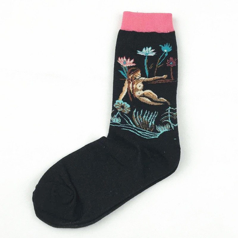

Art Renaissance Character Painting Cotton Crew Socks Men Women Socks Skateboard Cotton Socks Harajuku Funny Socking 2021, Pls write the sock no. in order note
