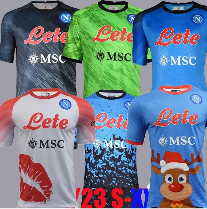 

22 23 SSC Napoli Soccer Jerseys HALLOWEEN Simeone LOZANO OSIMHEN Christmas LIMITED EDITION Football Shirts Valentine's KVARATSKHELIA 2022 ANGUISSA men kids KIT