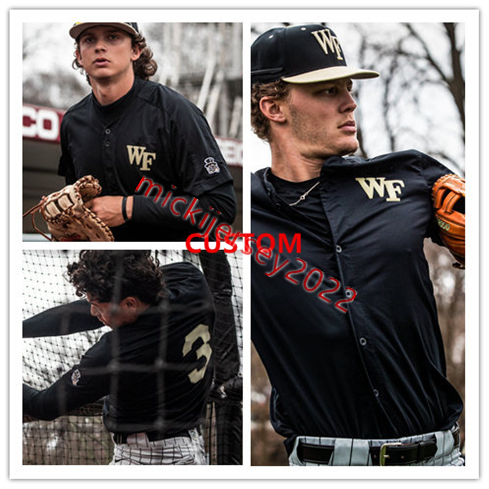 

James Baseball Wake Forest Demon Deacons Baseball Jersey Custom Stitched Youth Brock Wilken Brendan Tinsman Michael Turconi Rhett Lowder Teddy McGraw, Yellow