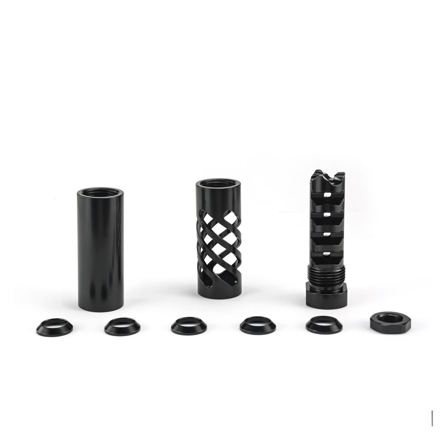 

Others Tactical Accessories 3Pcs Stainless Steel 5/824 13/1616 Muzzle Brake 308 .45 Acp Drop Delivery Gear Dhwcb, Black