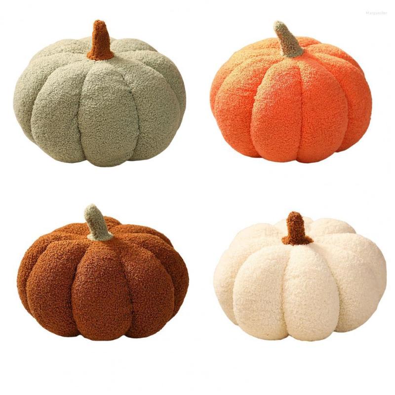 

Pillow Cute Simulation Pumpkin Eye-catching Decorative Widely Use Halloween Stuffed Plush, White