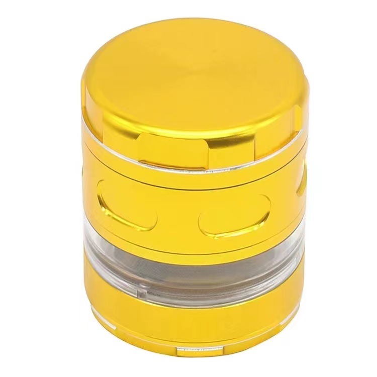 

63mm 4 Layers Sharpstone Tobacco Grinders with Cone Roller Gloden Aluminum Alloy Grinder for Smoking CNC Teeth Smoking Accessories grinding Tools