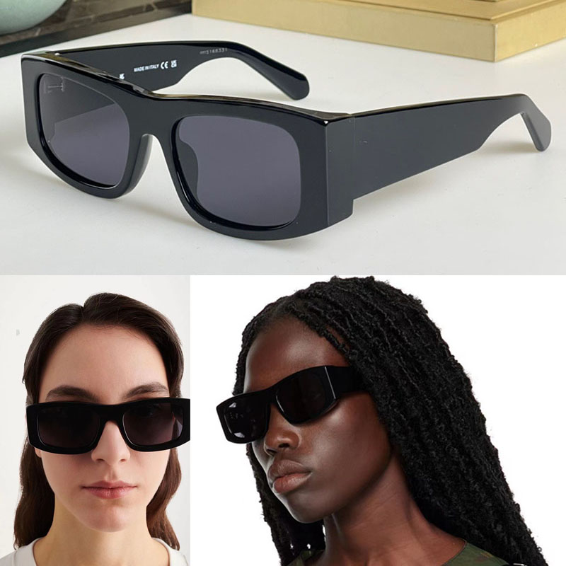 

Hot sell Luxury OERI039 Sunglasses full frame Vintage designer sunglasses for men Shiny logo-print rectangle frame Eyewear Uv Protection come with protective case