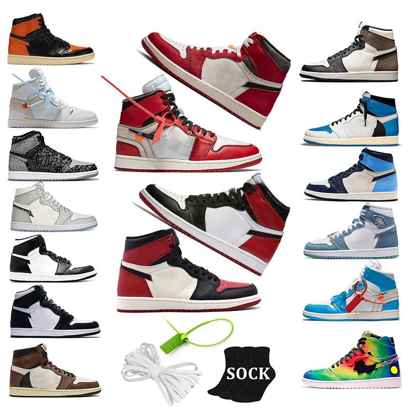 

Jumpman 1s high sports basketball shoes mens women hyper royal university blue bred black toe dark mocha shadow daimond denim obsidian chicago casual running shoes, 24