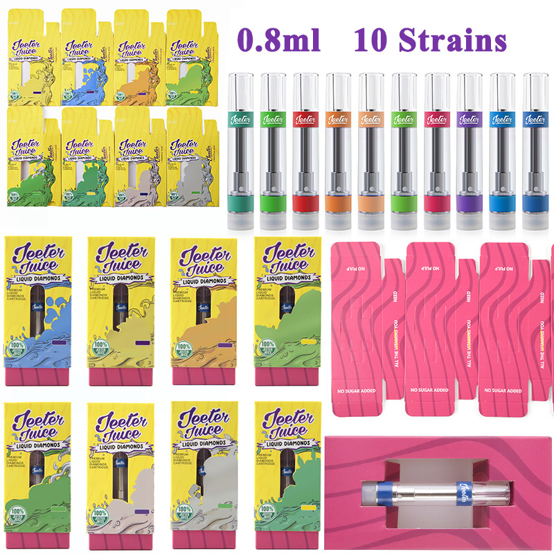 

IN STOCK Jeeter Juice Vape Cartridges Live Resin Cartridge Atomizers 0.8ml Ceramic Coil Vapes Carts Thick Oil Vaporizers Empty Pods Wax Vaporizer
