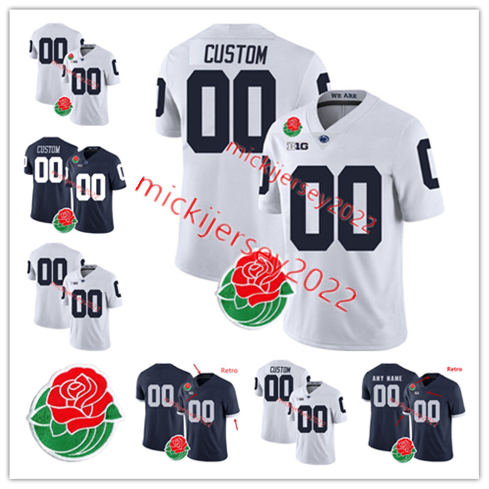 

Custom Penn State Nittany Lions Football Jersey Nick Tarburton Kalen King Anthony Ivey Cristian Driver Coziah Izzard Juice Scruggs Jerry Cross Jaylen Reed Jerseys, Navy name /retro
