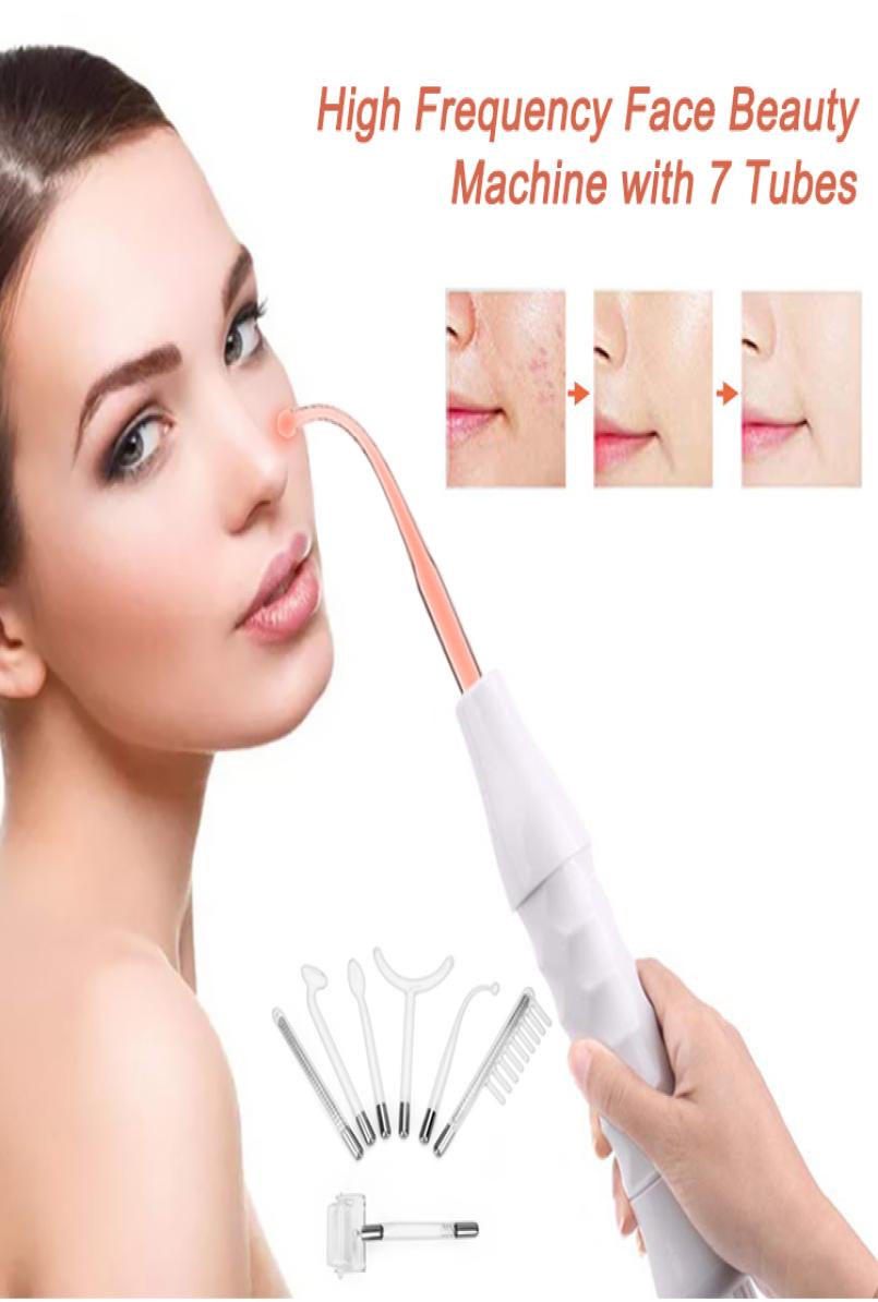 

7in1 Portable High Frequency Facial Electrode D039arsonval Skin Care Spot Remover Face Body Spa Salon Beauty Equipment9401007