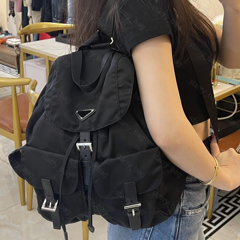 

Nylon Backpack Fashion Womens Designer Backpacks Handbag Pruse Mens Back Pack Pocket P Shoulder Bags School Bookbag Multipocket Knapsack, Khaki