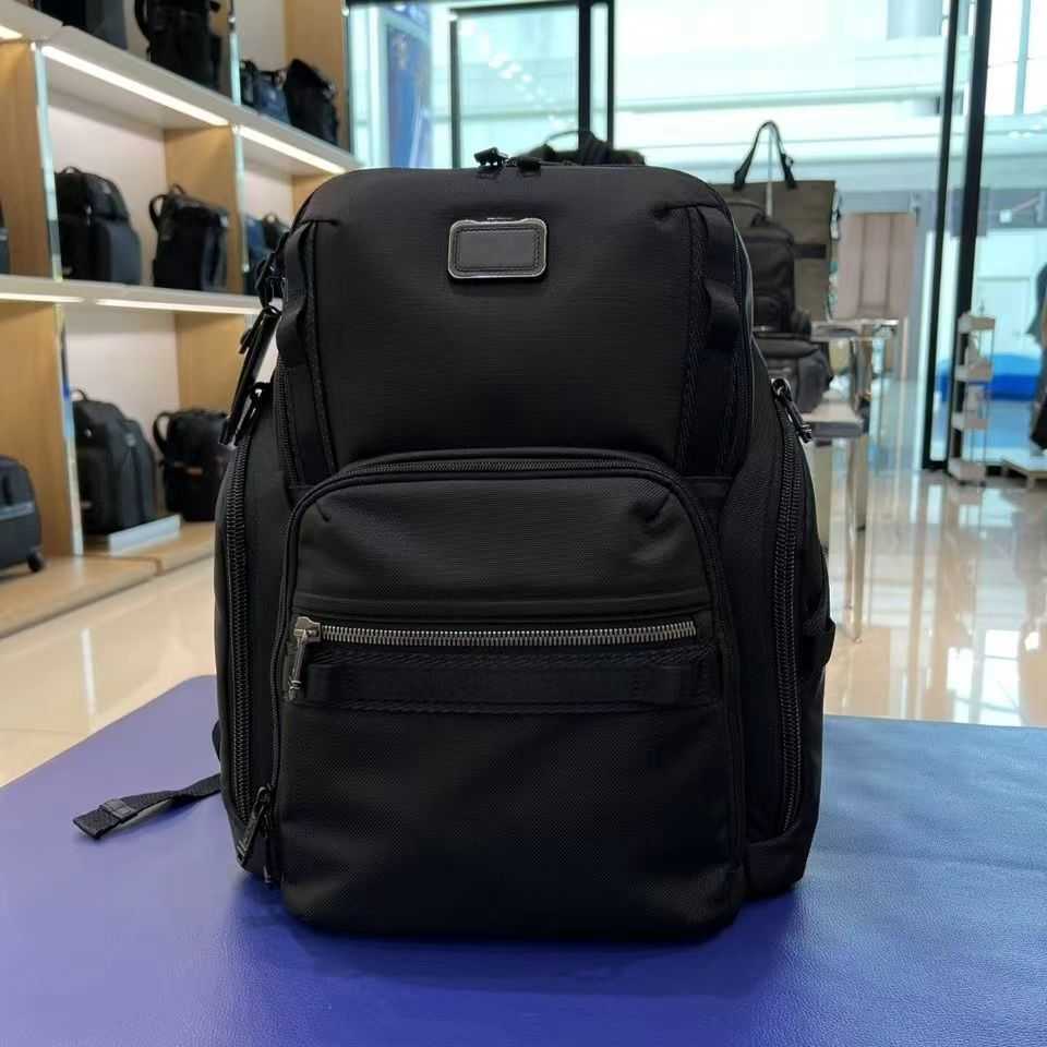 

Luxury mens backpack laptop designer backpacks for men alpha bravo outdoor bag high-quality roll top casual computer nylon fashion leather travel bags, Blue