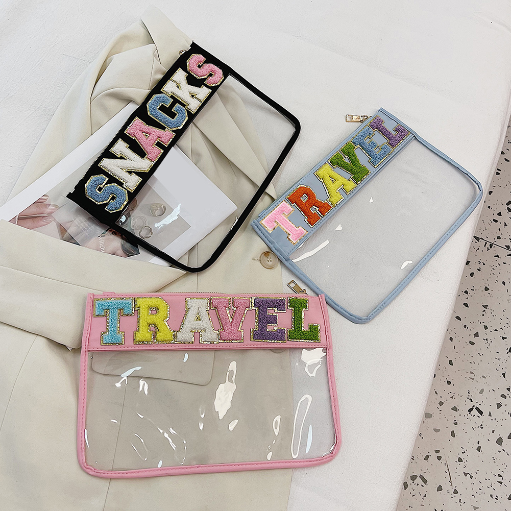 

Cosmetic Bags Cases Fashion Letter Clutch Bag PVC Transparent Cosmetic Bag Women Zipper Clear Beauty Case Travel Make Up Organizer Storage Pouch 230207, Love