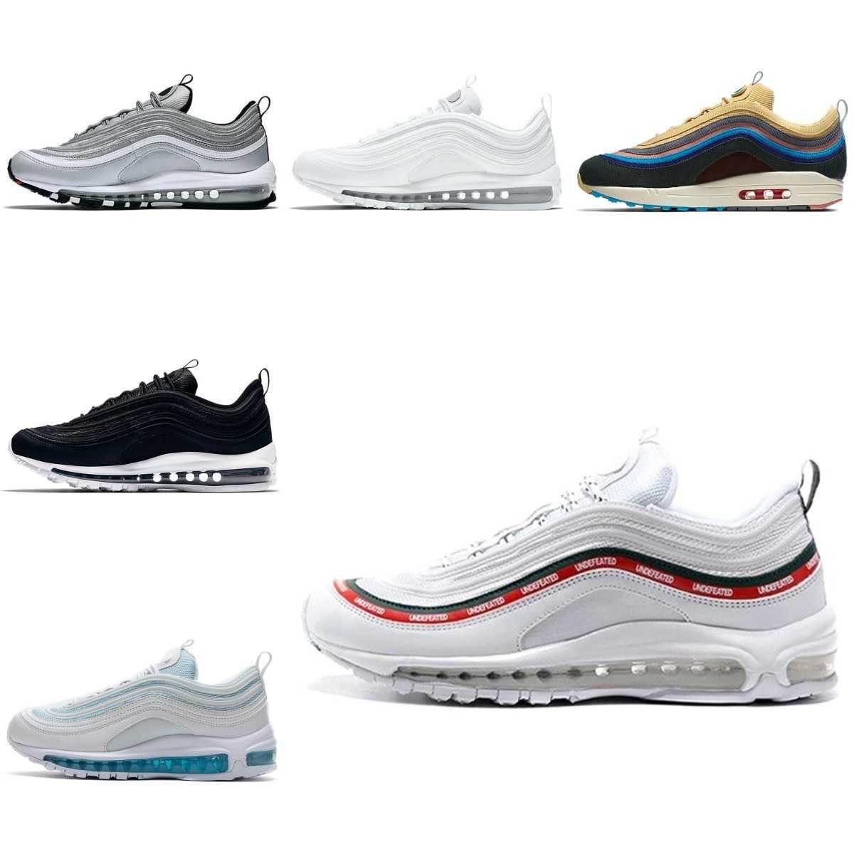 

2023 Designer AIR MAX 97 Running Shoes Men Women Sean Wotherspoon 97s Triple Black White Silver Bullet Gold South Beach Ghost Mens Trainers Sports Sneakers Size, Shau