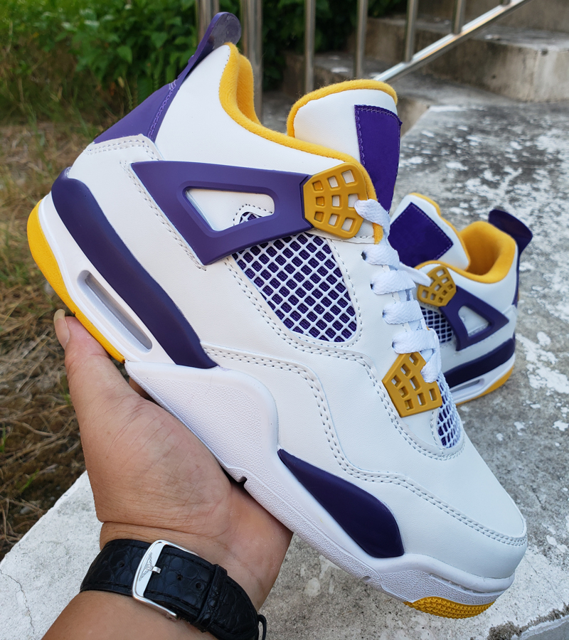 

2023 Messy Room 4s Basketball Shoes Jumpman 4 Lakers Midnight Navy White Oreo Black Cat Photon Dust Sports Sneakers Outdoor Shoes Size 7-13, As shown 1