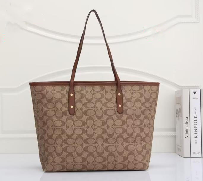

New Women's Tote Bag Large Capacity Shopping Bag Trend Handbag Shoulder Bag Fashionable, Brown