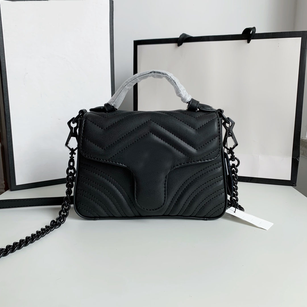 

Luxury designer handbag handbag women's shoulder bag women's leather handbag shoulder bag shopping cart, 583571#black hardware