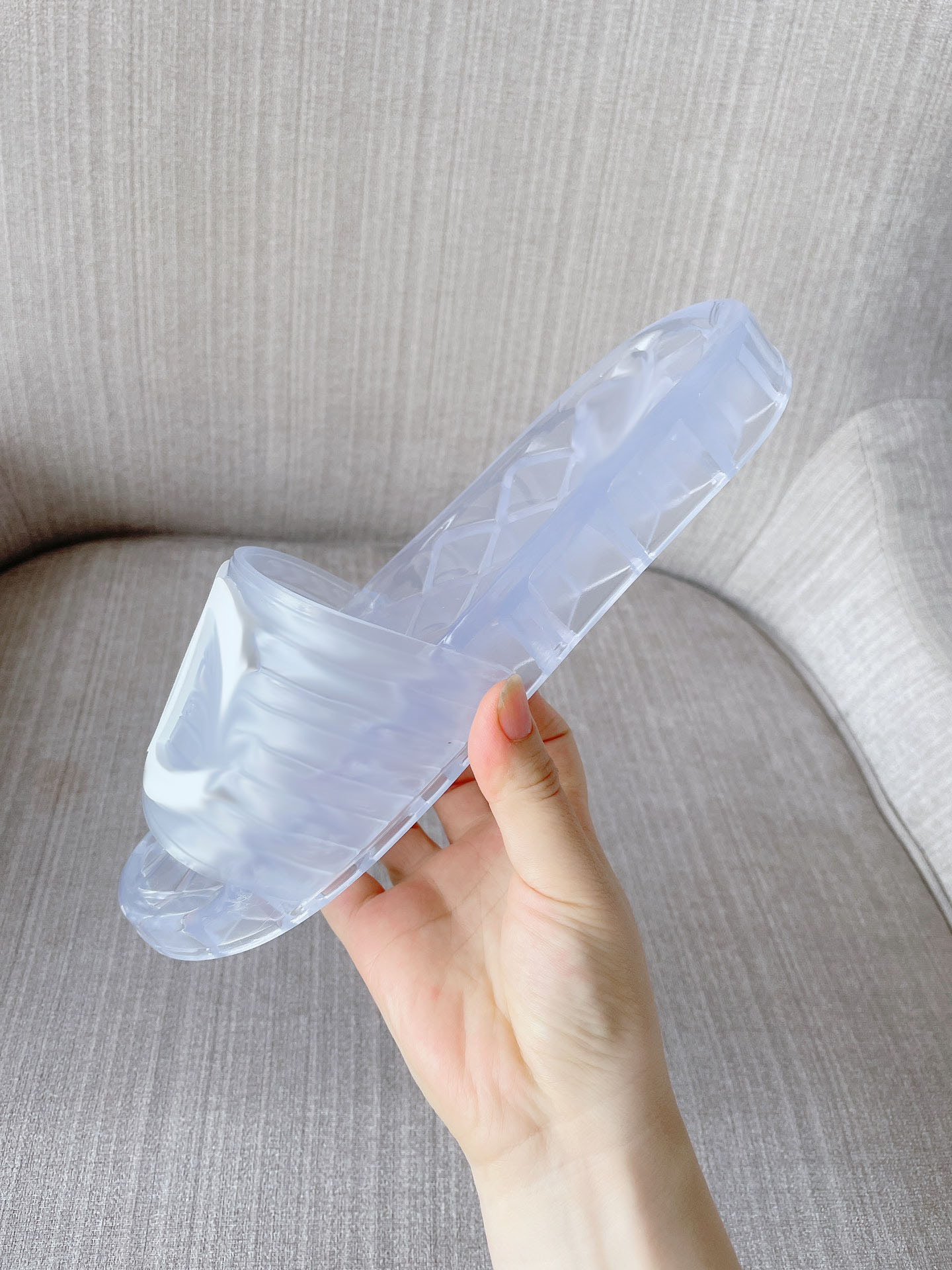 

Transparent rubber Crystal Women slide Sandals Slippers retro feel Summer Girls Flat Jellys slides Luxury Designer Beach Diamond Sandal C Bigge Size 35-42, 202248041