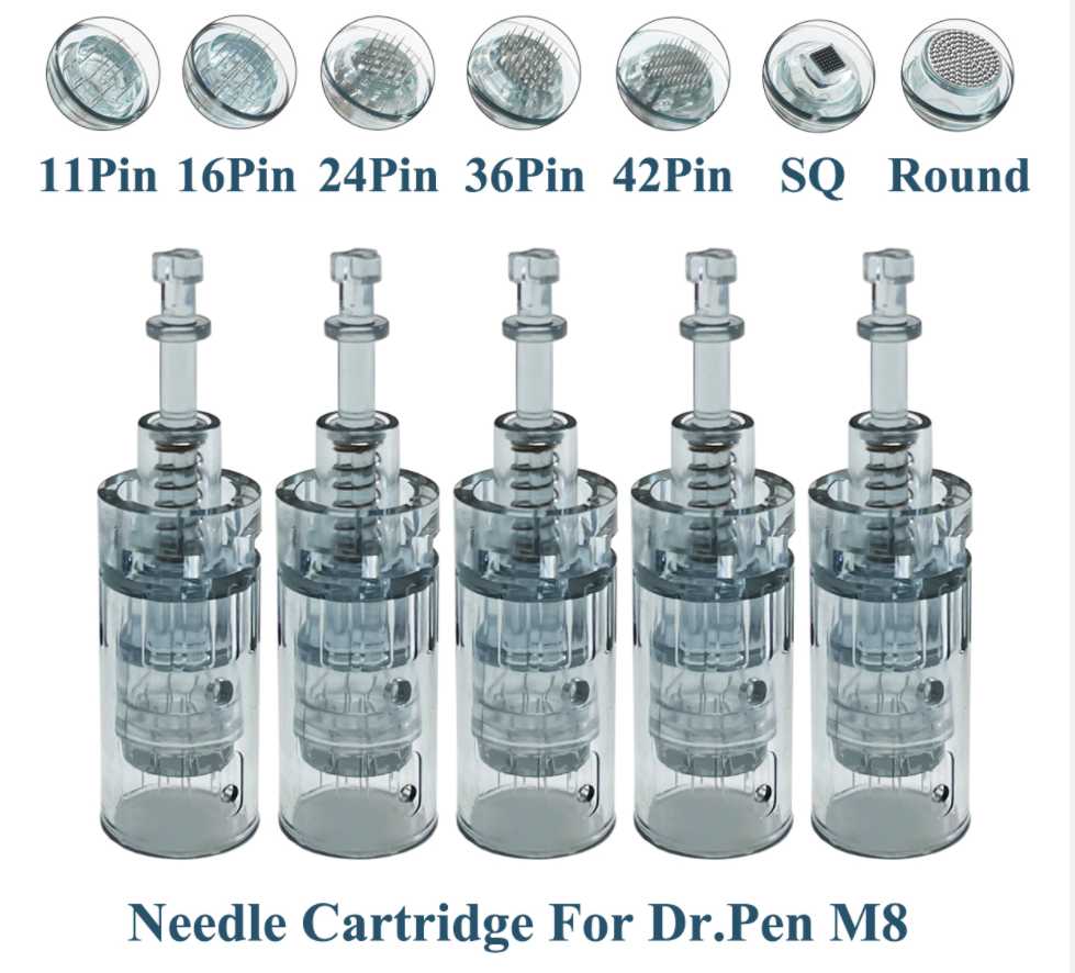 Bayonet Needle Cartridge Replacement for M8 Micro Needle 11 Pin/24 Pin/36/42 3D Nano Micro Skin Needling Tip Derma Stamp