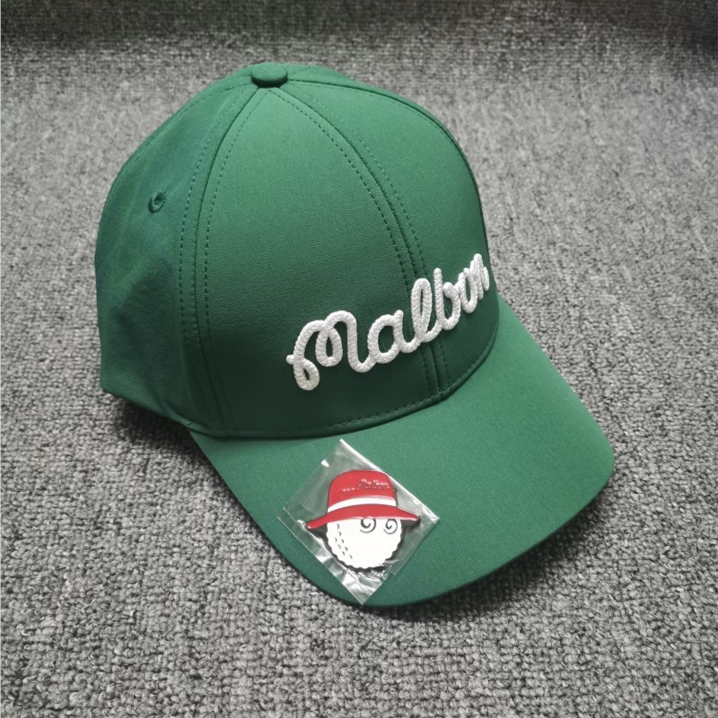 

s Men's and Women's Golf Hat Magnet Adjustable Cap With Big Ball Mark 230206, White