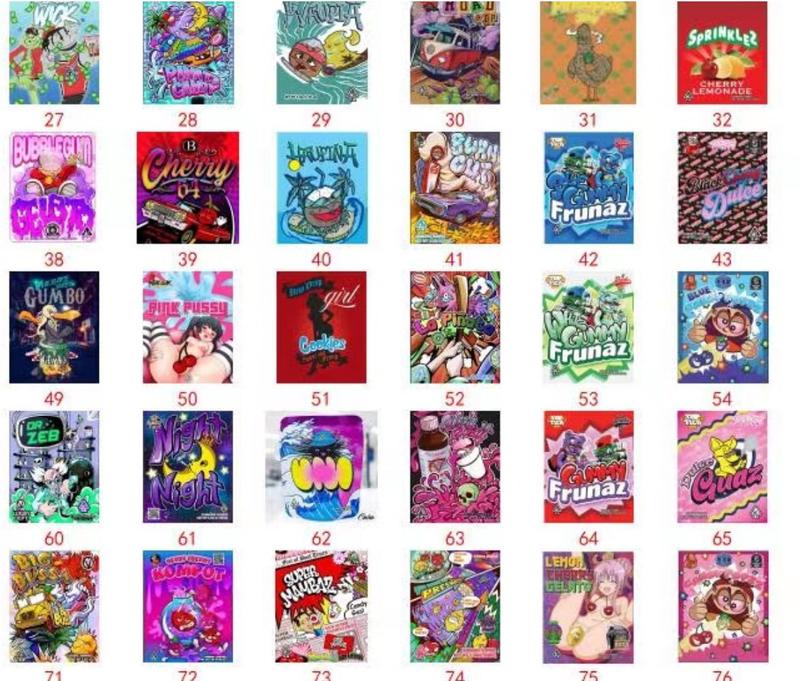 

Packing Bags Sprinklez Cherry Lemonade 4X5Inch Hologram Custom Regar Mylar Bag 3.5G Die Cut Edible Holographic Loopz Alien Drop Deliv Otwkm