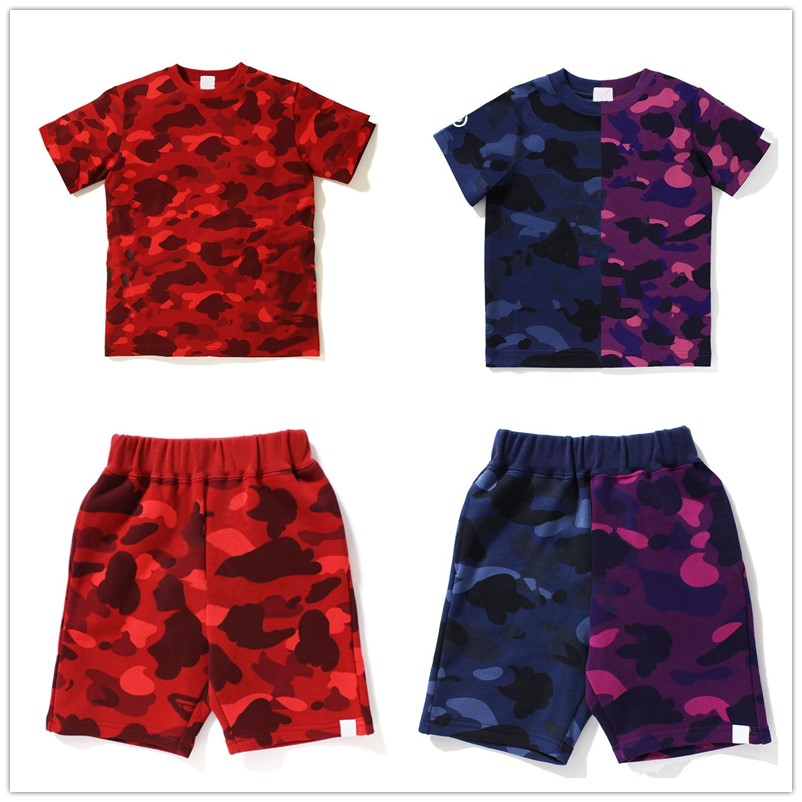 

Baby Clothing Sets Kids Designer ape Tshirts Boys Shorts Girls Clothes Summer Luxury fear Tracksuit Children youth Outfits Short Sleeve Shirt tees v0f3#