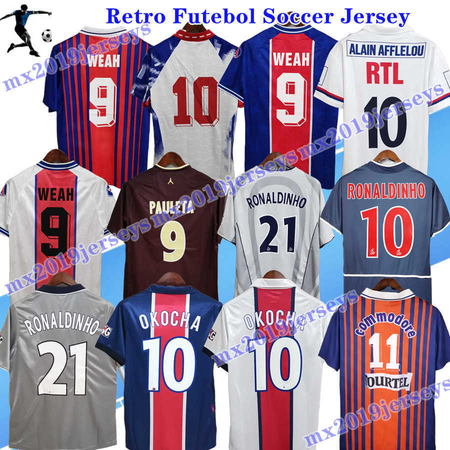 

01 02 03 91 93 94 95 96 Retro Futebol Soccer Jersey Okocha Leroy Beckham 98 99 00 01 90 92 06 07 12 13 PsGs Classic Rai Anelka Ibrahimovic, 92/93 home