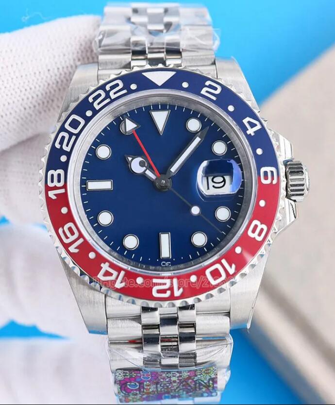 

Pepsi gmt batman mens watch batgirl man watches clean factory sprite 40mm wristwatch movement 904l oyster bracelet jubilee ceramic bezel black dial root beer, Color 3