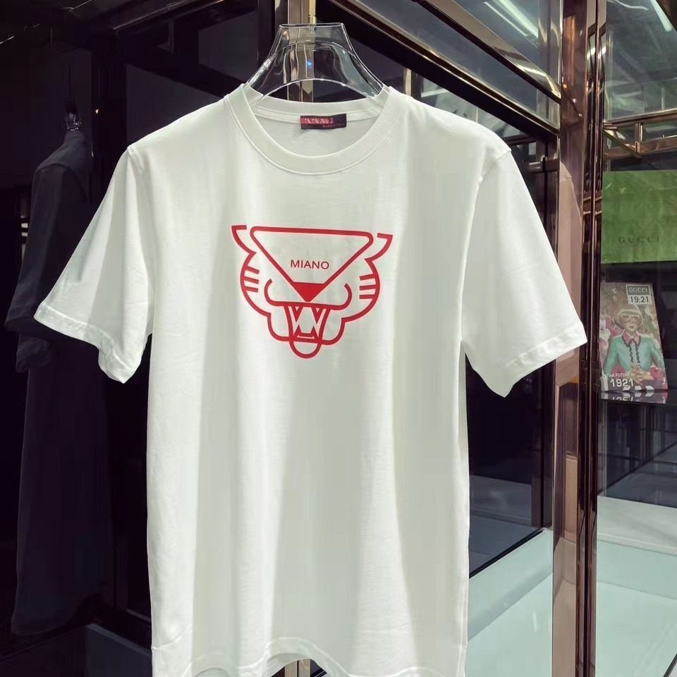 

prads Men' T Shirt women Paris luxury Designer t-shirt Clothing Embroidery short sleeve the style classic printing t-shirt Plus size 3XL 4XL 5XL couple relaxation, P10