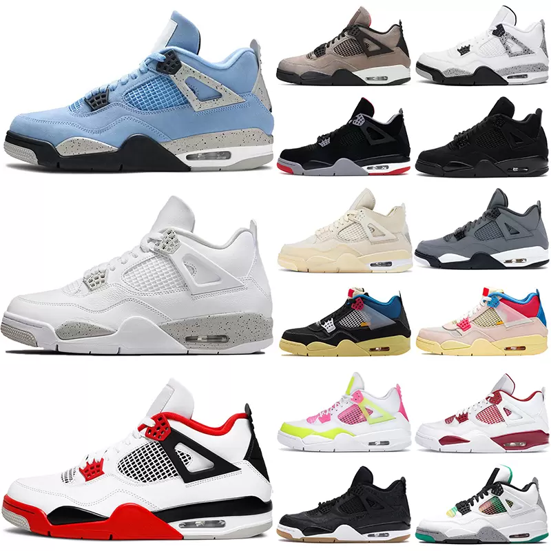 

White Oreo Jumpman 4s Desert Moss Basketball Shoes For Men Women 4 University Blue #33 Taupe Haze Bred Sail Court Purple Mens Trainers Sport, #18