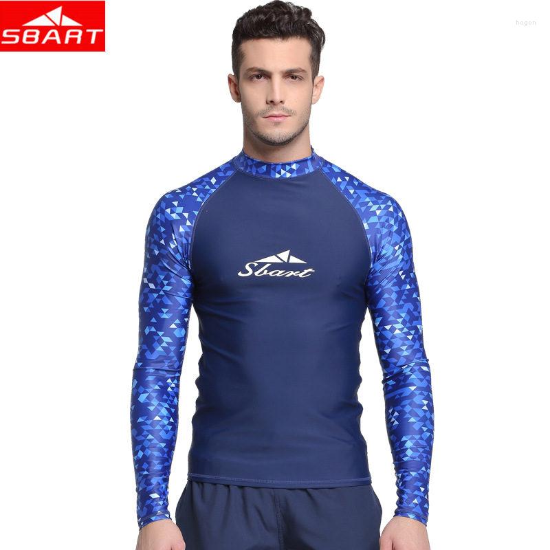 Women&#039;s Swimwear SBART Mens Top Wetsuits Lycra Quick Drying Swim Surf Dive Swimsuit T-shirt Long Sleeve Anti-UV Diving Snorkeling Bathing-image-840154176