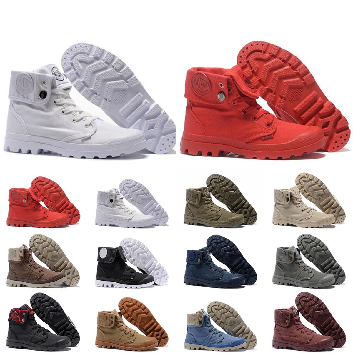 

Women Men PALLADIUM Pallabrouse Ankle Boots for red Canvas Sneakers Casual Man wine red black white Trainer Shoes size eur 36-45, Denim blue