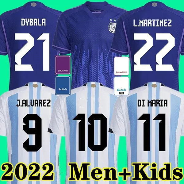 

Argentina Soccer Jerseys J. ALVAREZ DI MARIA DYBALA MARADONA Lautaro MARTINEZ KUN AGUERO AGUERO LO CELSO DE PAUL football shirts uniform men women kids kit jersey, Color 7