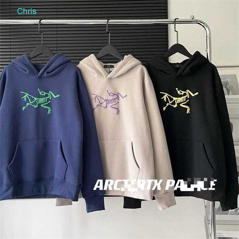 

Designer Arcterys Hoodies the Correct Version of 23ss Eurobird Men and Women's Same Three-color Hooded Plush Sweater for Lovers Thickened, Blue
