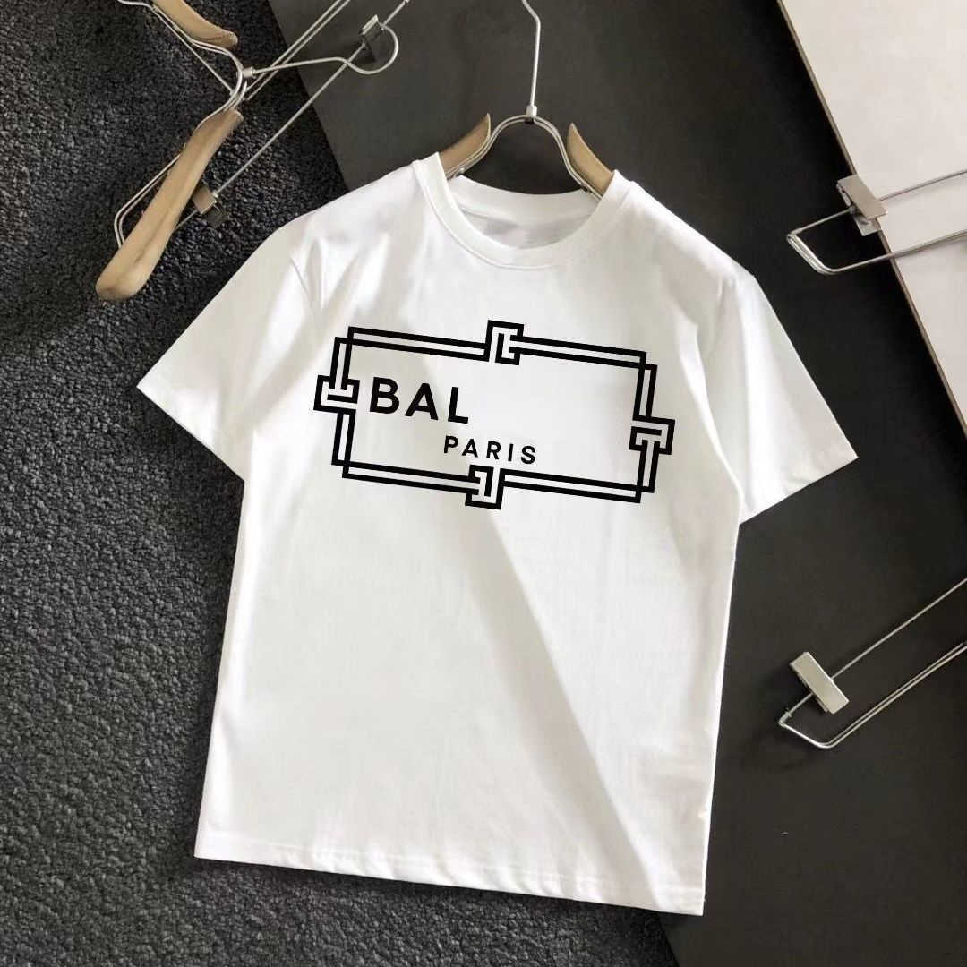 

Bal luxury t shirt men Designer hoodie Chest Letter Print Round Neck Pullover Unisex Casual Shirt Summer Thin Sweater Sportswear Cotton Sweatshirt ovresize -5XL, White