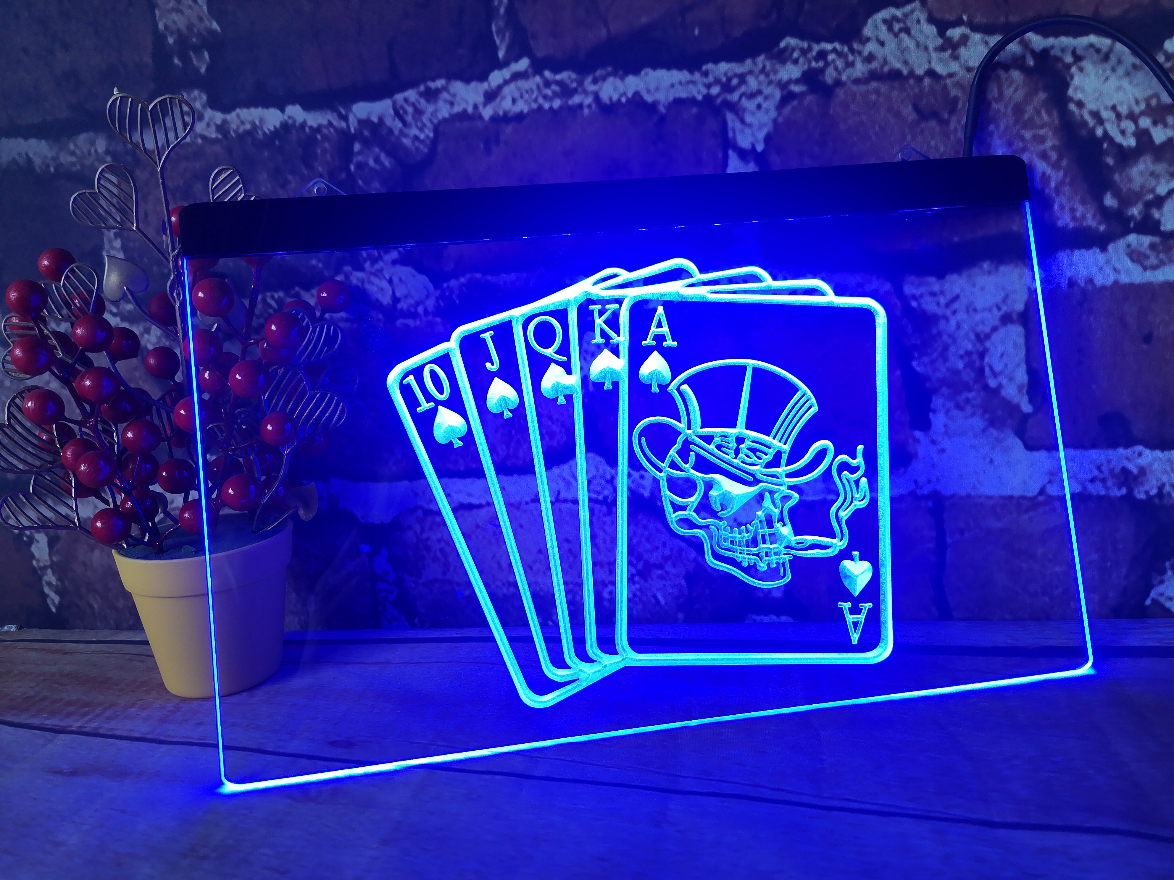 

Royal poker Sale beer bar pub LED Neon Light Sign home decor crafts