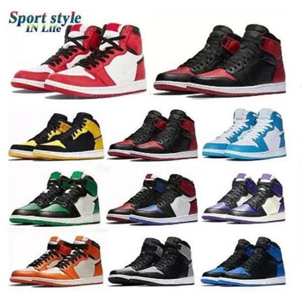 

2022 Newest 1 1s boots Basketball shoes Heritage bred patent university blue Atmosphere dark mocha 85 georgetown black white Shattered Backboard ptO2, #9