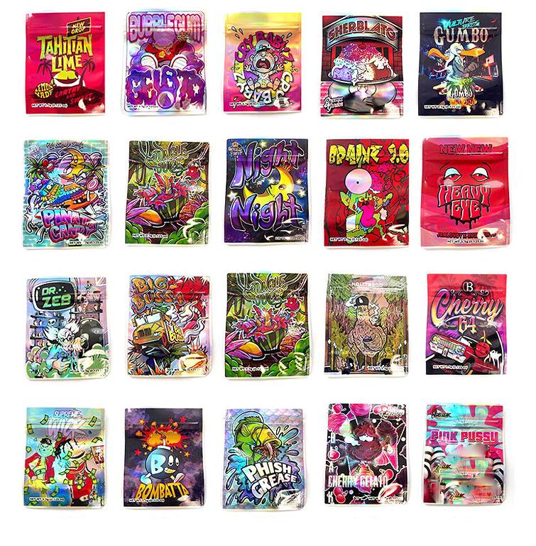 

gumbo Food packing bags mochi jungle julce gummy 3.5g pinat candy laser packaging bag Mylar storage plastic