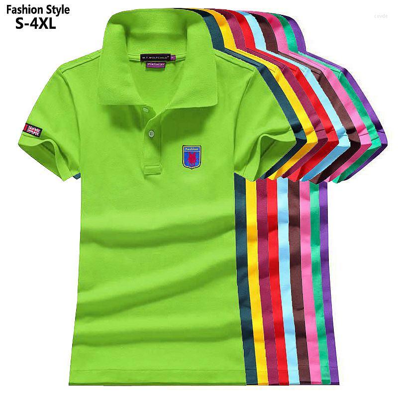 

Women' Polos Fashion Summer Embroidery Pattern Womens Polo Shirts Short Sleeve Cotton Casual Ladies Tops Fit Slim Tees, Brown