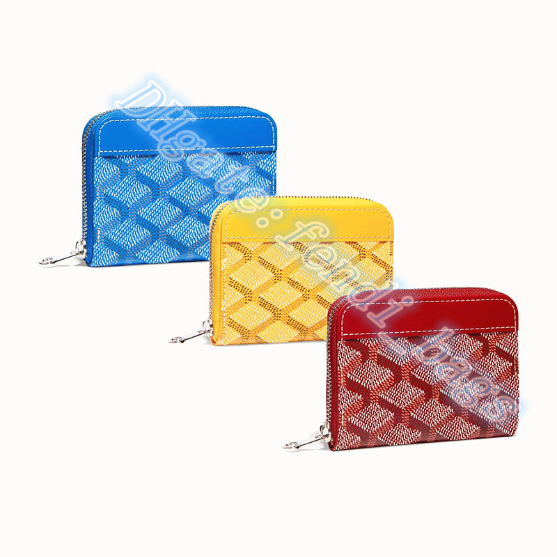 

Fashion Women's mens zipper coin purse Gy MATIGNON wallet Purses card holders With box Genuine Leather Luxury Designer Men gift Holder Wallets key pouch cardholder, Black+brown