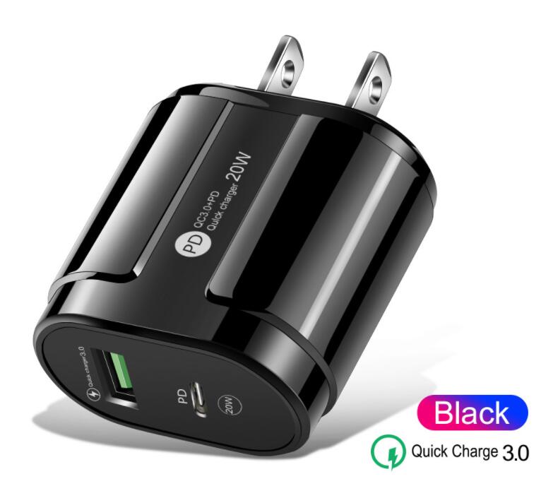 

20W PD USB C Charger 5V2A Dual Ports Wall Fast Charging Type-C Phone Adapter For iPhone 13 12 Pro iPad Huawei Xiaomi Samsung