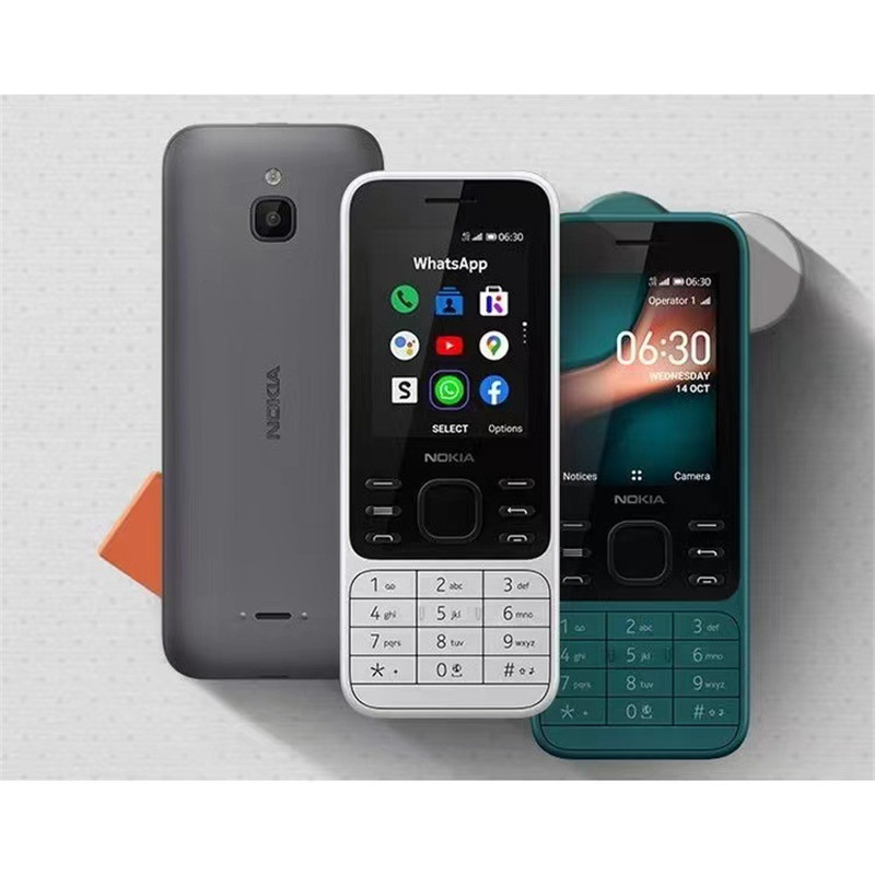 

Original Refurbished Cell Phones Nokia 6300 GSM 2G WIFI Radio Camera For Student Old Man Classics Nostalgia Gift Mobilephone, White
